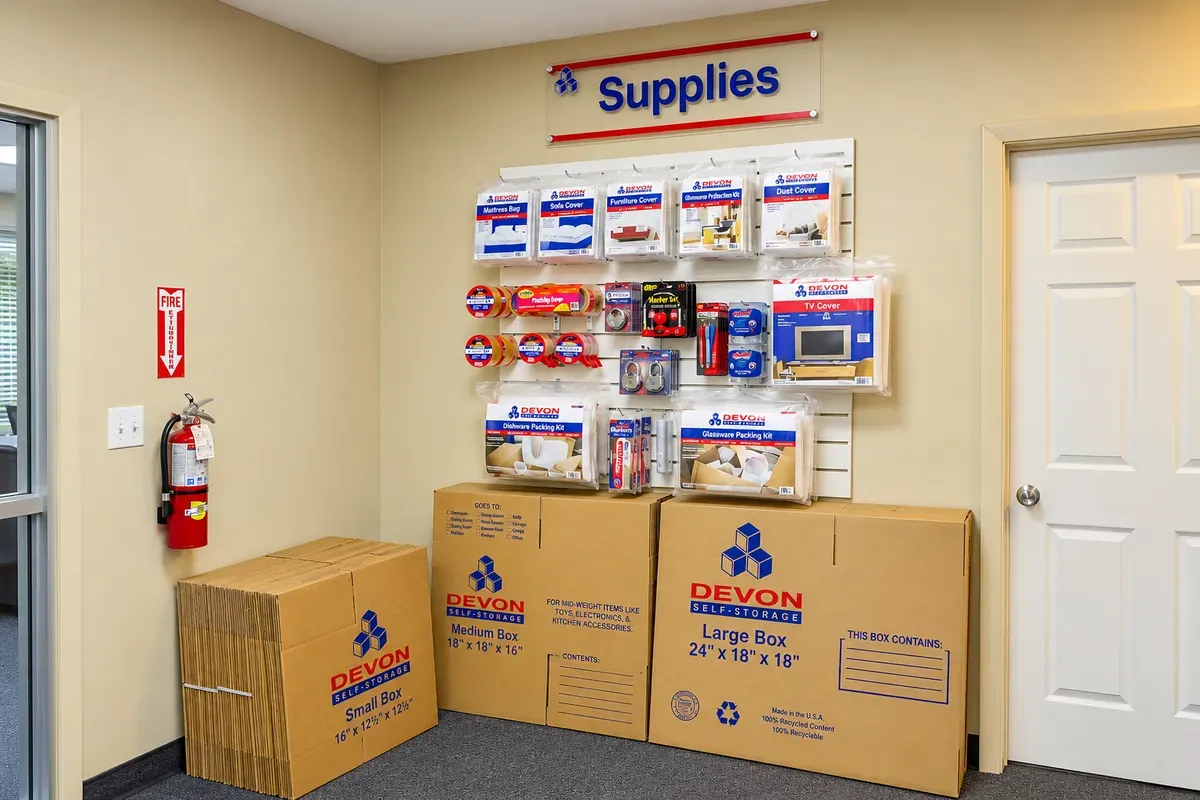 Devon Self Storage Office Merchandise